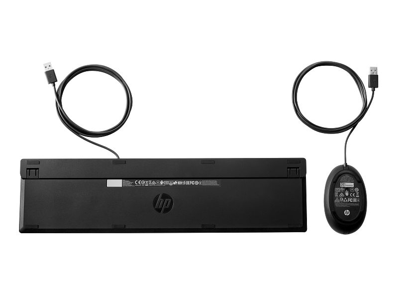 HP Wired Desktop 320MK Mouse and Keyboard - USB Wired / Full-Size Keyboard / Optical Mouse / Black / 1YW - Combo