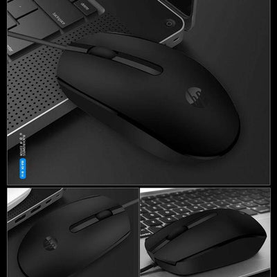 HP M10 Wired Mouse - USB 2.0 / High DPI / Ergonomic Design / Black - Mouse