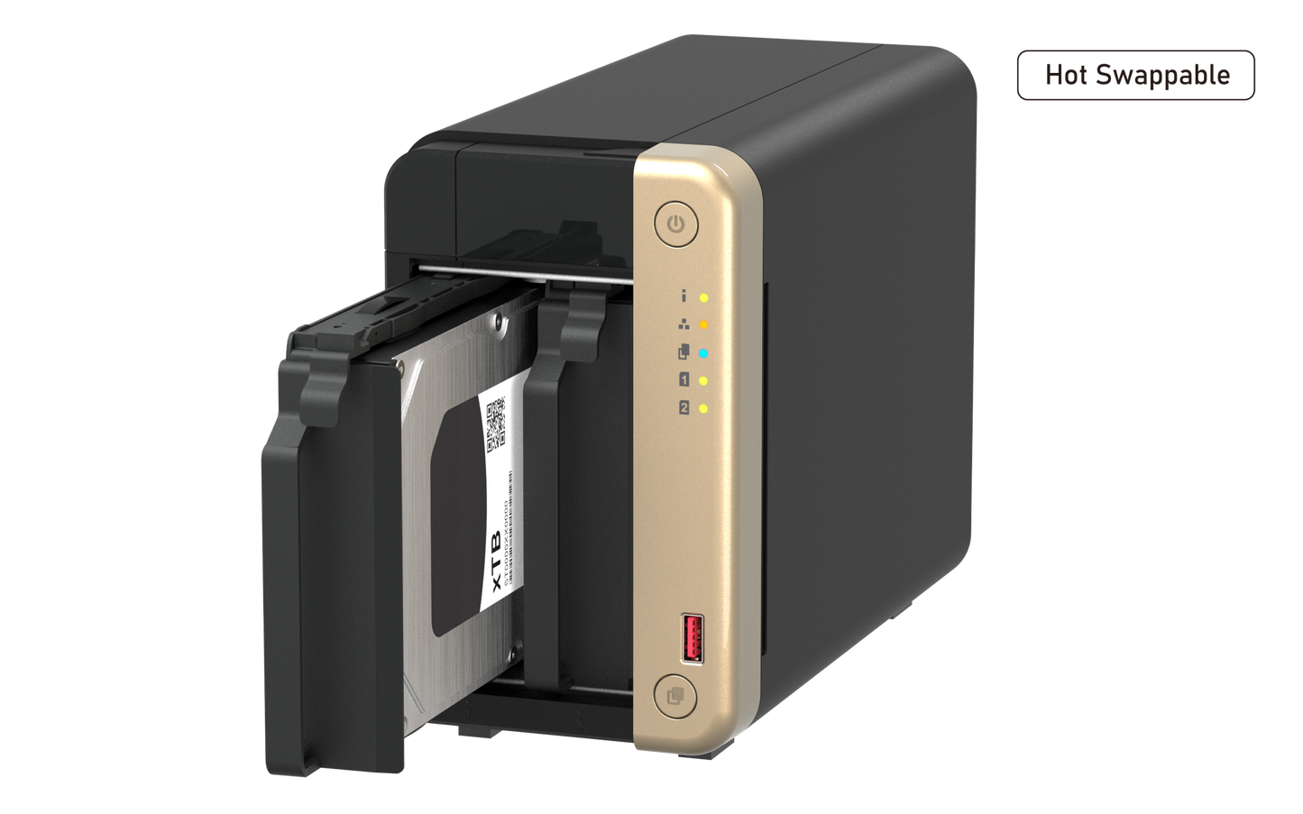 QNAP TS-264 2-Bay NAS – Intel Celeron N5095 / 8GB RAM / Dual 2.5GbE / M.2 Slots / HDMI