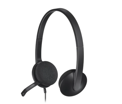 Logitech H340 USB Computer Headset - USB-A / Noise Cancelling Mic / Stereo Audio - Headset