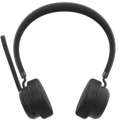 Lenovo Wireless Stereo Headset 4XD1Q30302 - Bluetooth 5.3 / Triple-Mic ENC / Up to 60 Hours Playback / Dual Device Connection / 2YW - Black