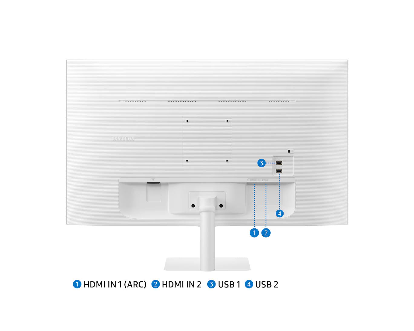 Samsung M50D LS27DM501EMXUE Smart Monitor - 27" FHD VA / 60Hz / 4ms / Smart TV Apps / HDMI / USB / Bluetooth / White - Monitor