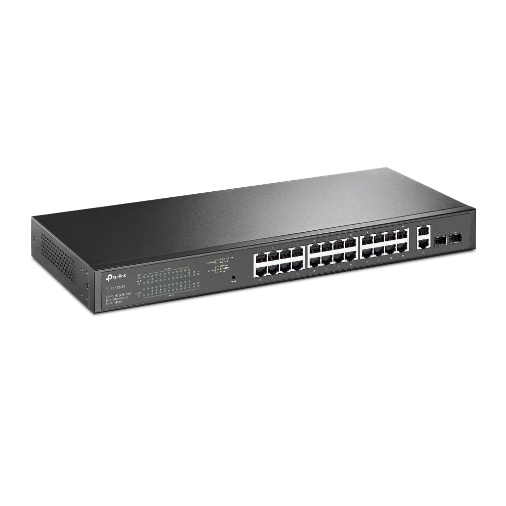 TP-Link TL-SG1428PE - 28-Port Gigabit Easy Smart Switch with 24-Port PoE+ / 250W PoE Budget / 2 SFP Uplinks / Rackmount Switch
