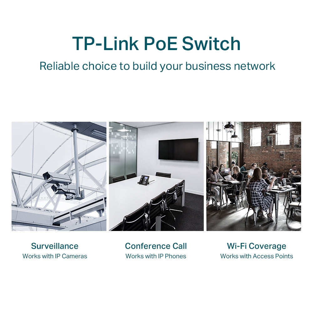 TP-Link TL-SG1428PE - 28-Port Gigabit Easy Smart Switch with 24-Port PoE+ / 250W PoE Budget / 2 SFP Uplinks / Rackmount Switch