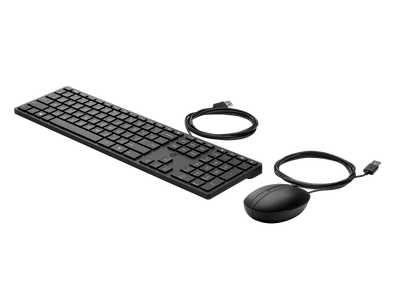 HP Wired Desktop 320MK Mouse and Keyboard - USB Wired / Full-Size Keyboard / Optical Mouse / Black / 1YW - Combo