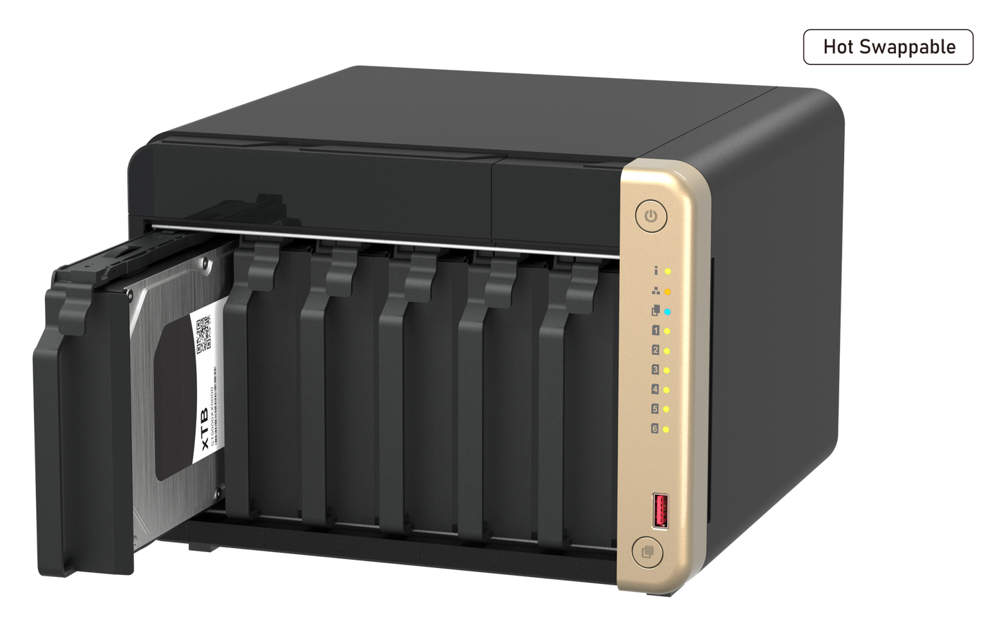 QNAP TS-664 6-Bay NAS – Intel Celeron N5095 / 8GB RAM / Dual 2.5GbE / 120TB / M.2 Slots