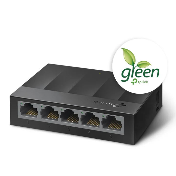 TP-Link LS1005G - 5-Port Gigabit Desktop Switch / 10/100/1000Mbps / Plug & Play / Fanless Design / Green Ethernet - Network Switch