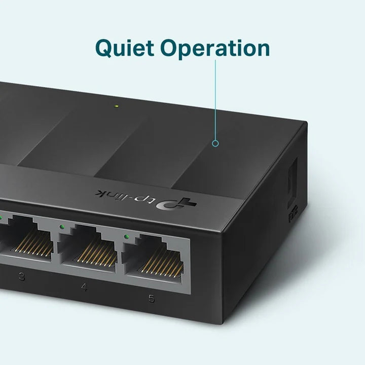 TP-Link LS1005G - 5-Port Gigabit Desktop Switch / 10/100/1000Mbps / Plug & Play / Fanless Design / Green Ethernet - Network Switch