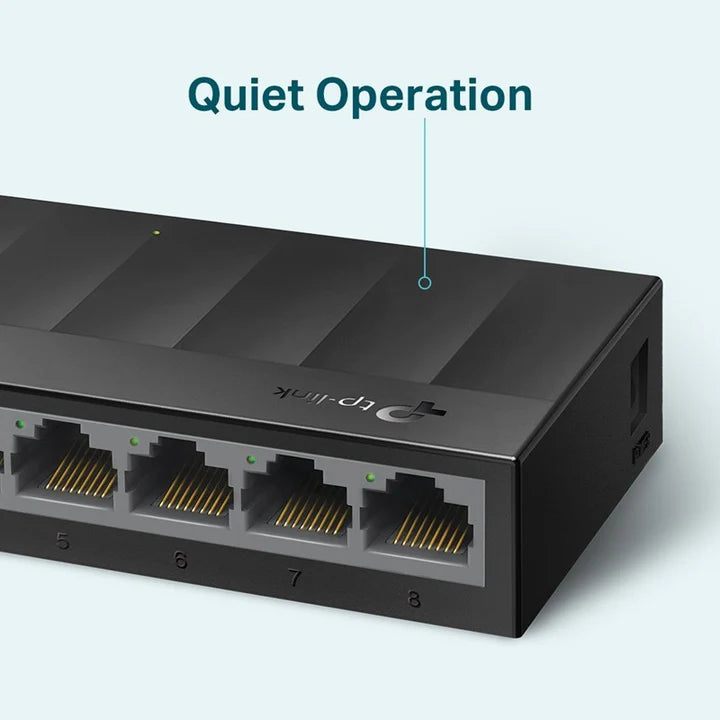 TP-Link LS1008G - 8-Port Gigabit Desktop Switch / 10/100/1000Mbps / Plug & Play / Fanless Design / Green Ethernet - Network Switch