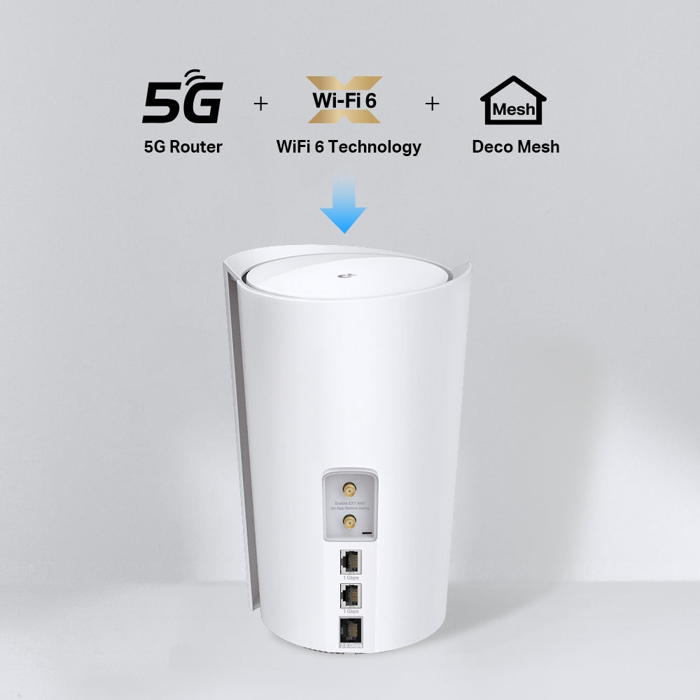 TP-Link Deco X50-5G AX3000 Whole Home Mesh Wi-Fi 6 Gateway - 5G NR / 2.5G Port / HomeShield / Mesh Router