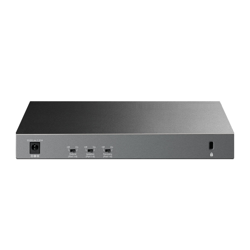 TP-Link LS1210GP - 10-Port Gigabit Desktop Switch / 8-Port PoE+ / 61W PoE Budget / Gigabit SFP Uplink / 250m Extend Mode - PoE Switch