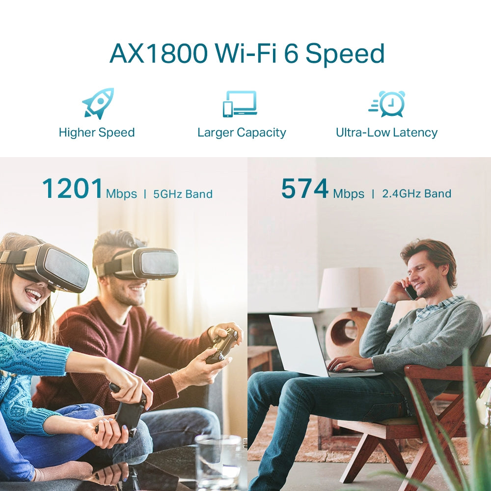 TP-Link RE605X AX1800 Wi-Fi 6 Range Extender - Dual Band / OneMesh™ / Gigabit Port / Access Point Mode