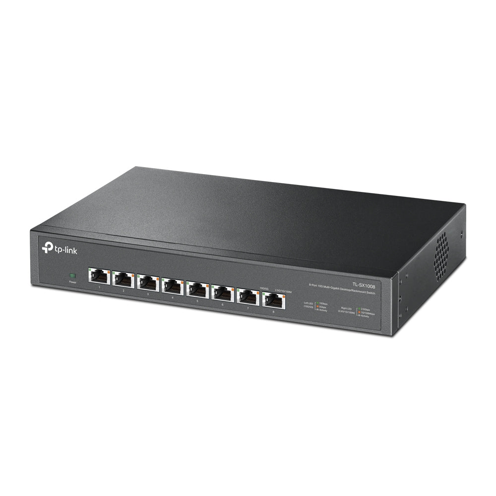 TP-Link TL-SX1008 - 8-Port 10G Desktop/Rackmount Switch / 10 Gigabit Ethernet / 160Gbps Switching Capacity / Plug & Play - Network Switch