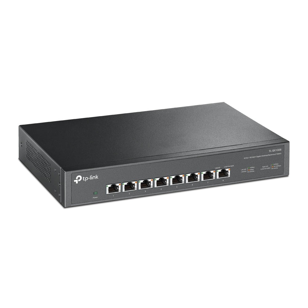 TP-Link TL-SX1008 - 8-Port 10G Desktop/Rackmount Switch / 10 Gigabit Ethernet / 160Gbps Switching Capacity / Plug & Play - Network Switch