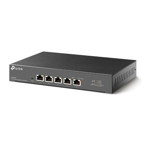 TP-Link TL-SX105 - 5-Port 10G Multi-Gigabit Desktop Switch / 100Gbps Switching Capacity / Fanless Design / Plug & Play - Network Switch