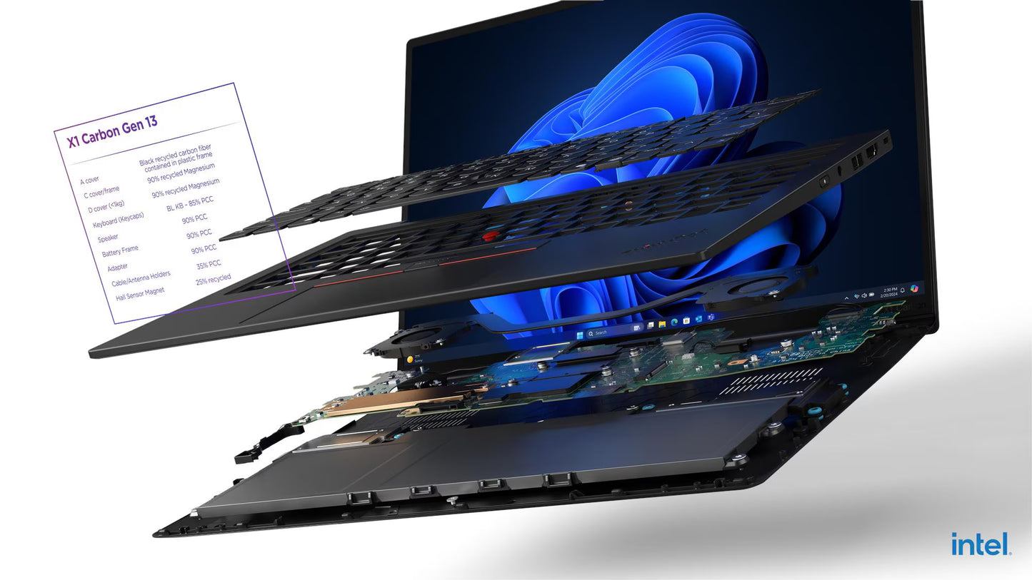 Lenovo ThinkPad X1 Carbon Gen 13 Aura Edition - 14.0" WUXGA / Ultra 7 258V / 32GB / 1TB NVMe SSD / Intel Arc 140V / Windows 11 Pro / 3-Year Warranty