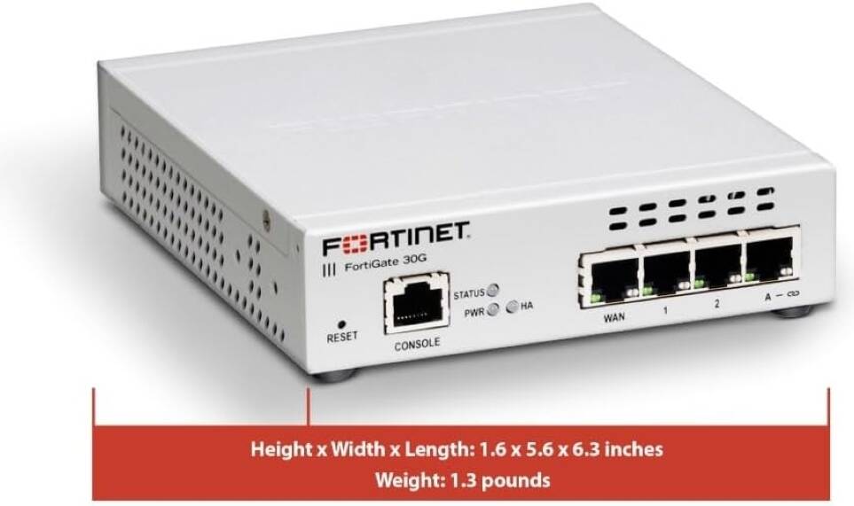 Fortinet FortiGate 30G NGFW with 1-Year License – SD-WAN / 4x GE Ports / FortiOS / AI Security