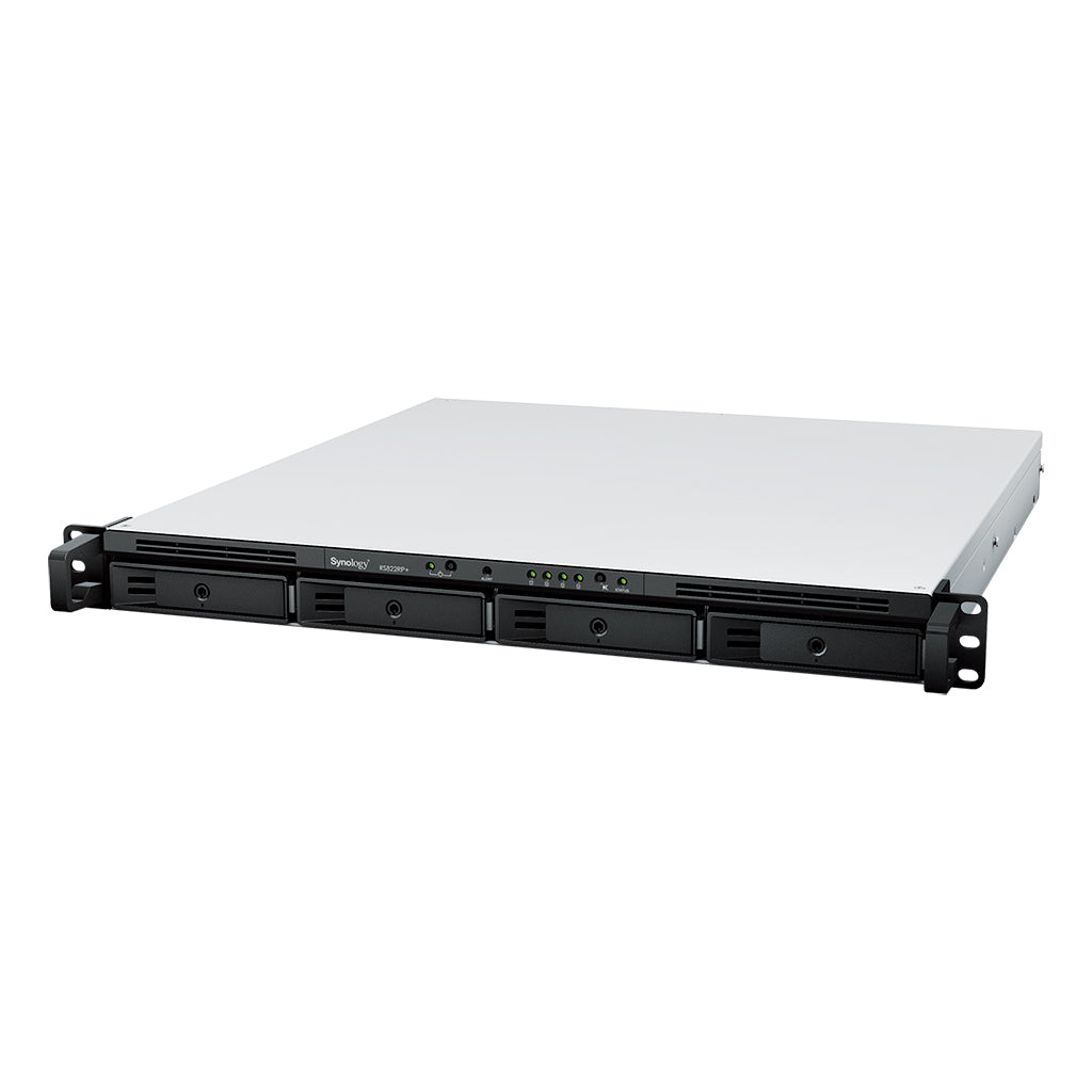 Synology RackStation RS822+ – 4-Bay / AMD Ryzen V1500B / 2 GB RAM / USB / LAN / 3-Year Warranty (Rail-Kit Included)