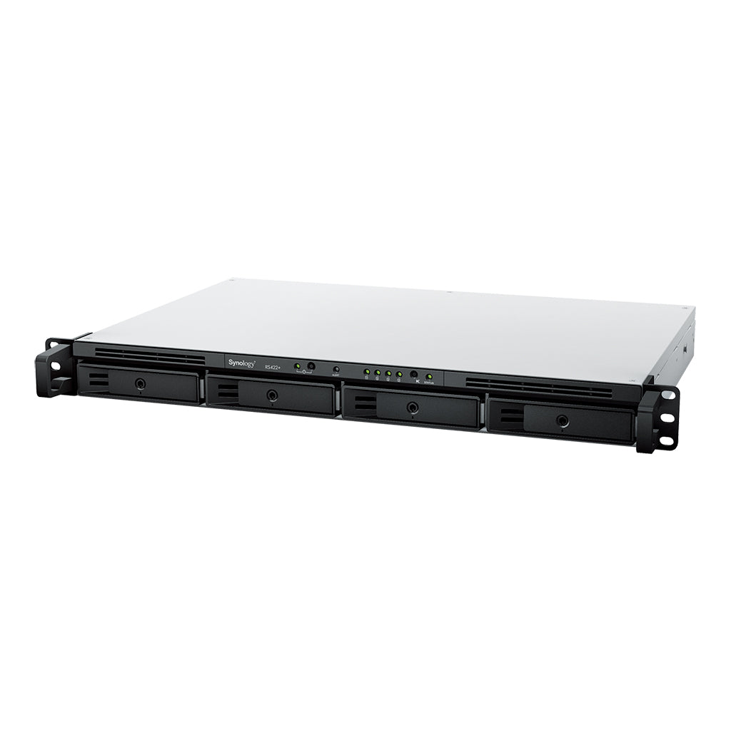 Synology RackStation RS422+ – 4-Bay / AMD Ryzen R1600 / 2 GB RAM / USB / LAN / 3-Year Warranty(Rail-Kit Included)
