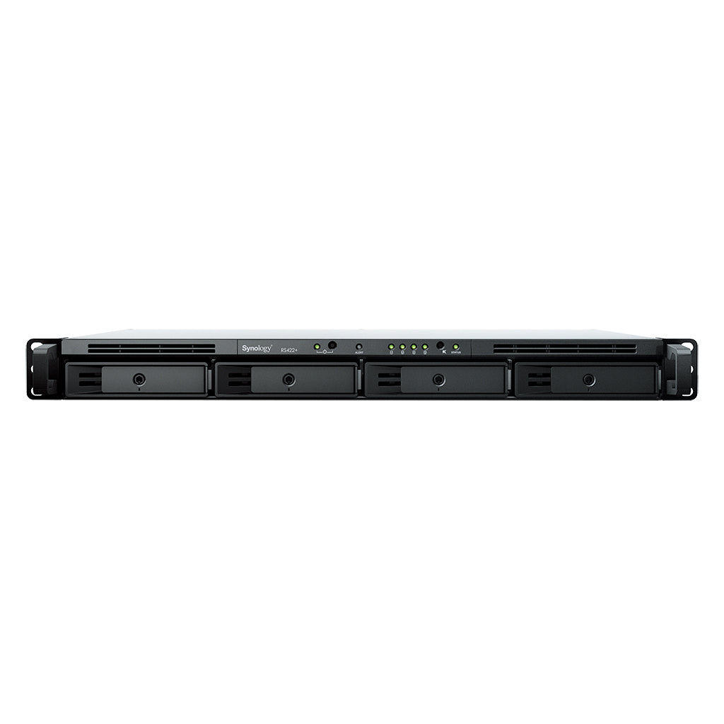 Synology RackStation RS422+ – 4-Bay / AMD Ryzen R1600 / 2 GB RAM / USB / LAN / 3-Year Warranty(Rail-Kit Included)