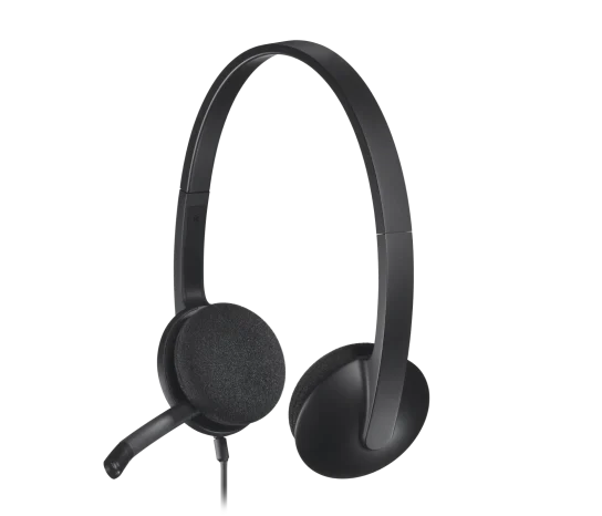 Logitech H340 USB Computer Headset - USB-A / Noise Cancelling Mic / Stereo Audio - Headset