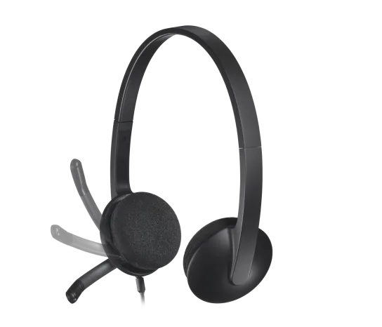 Logitech H340 USB Computer Headset - USB-A / Noise Cancelling Mic / Stereo Audio - Headset