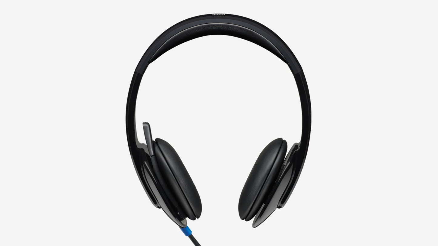 Logitech H540 USB Computer Headset - USB-A / Noise Cancelling Mic / Digital Stereo Audio / On-Ear Controls  - Headset