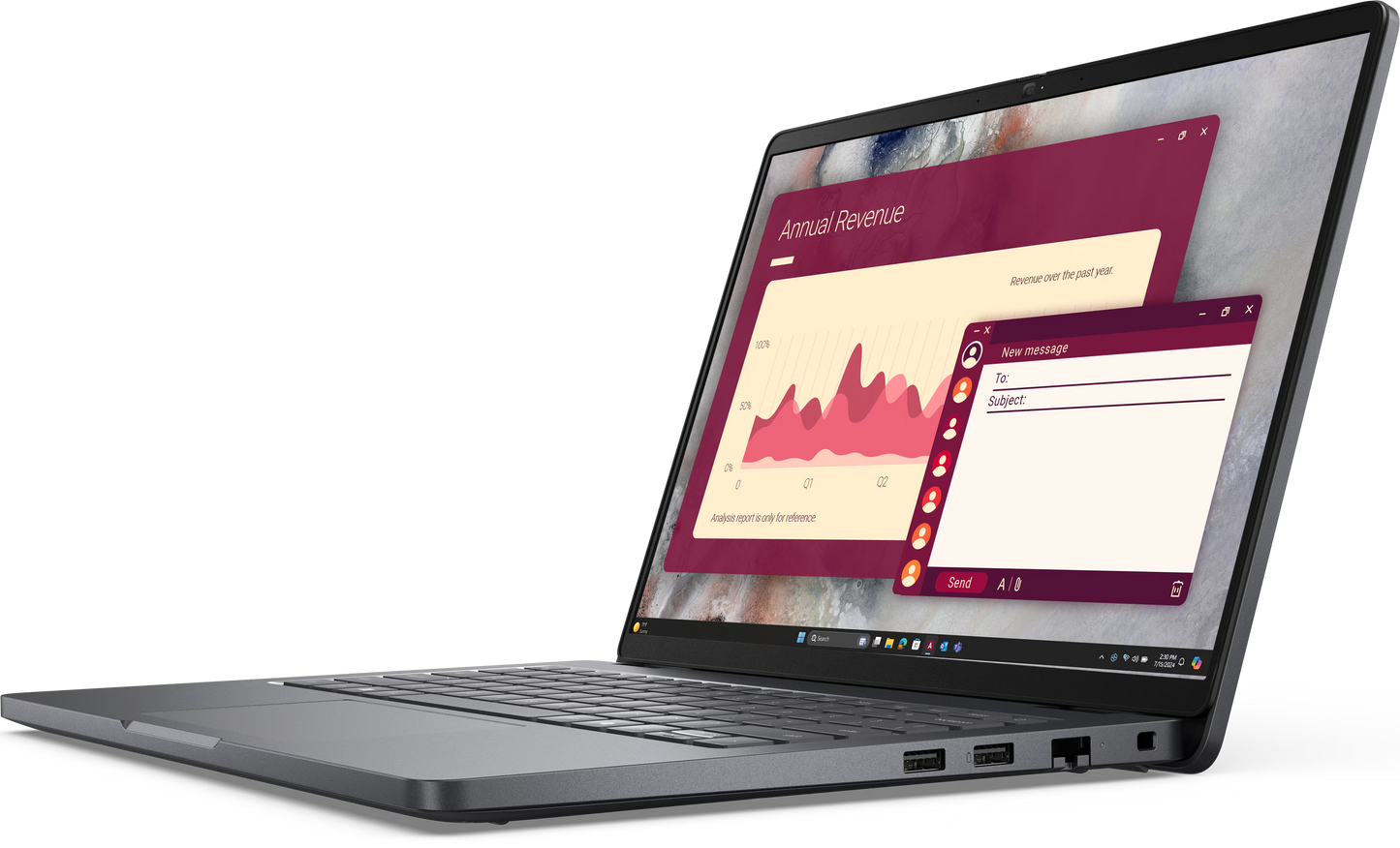 Dell Pro 14 PC14250 - 14" FHD+ Non-Touch / Core 5 120U / 8GB / 512GB (NVMe M.2 SSD) / DOS / 1YW - Laptop