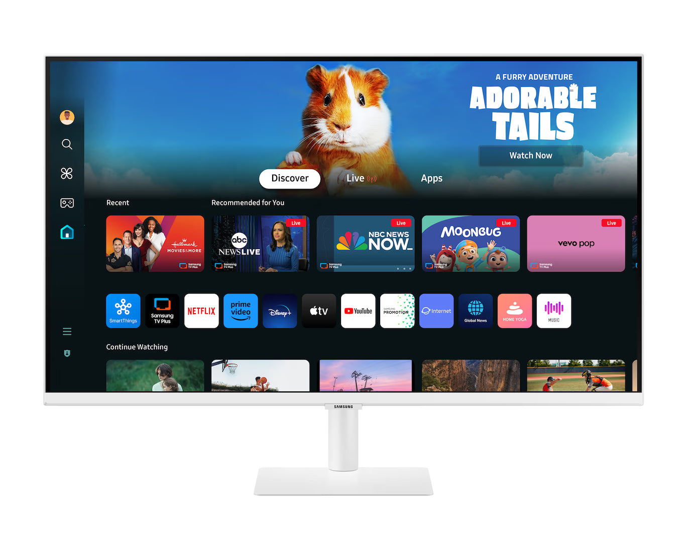 Samsung M50D LS27DM501EMXUE Smart Monitor - 27" FHD VA / 60Hz / 4ms / Smart TV Apps / HDMI / USB / Bluetooth / White - Monitor