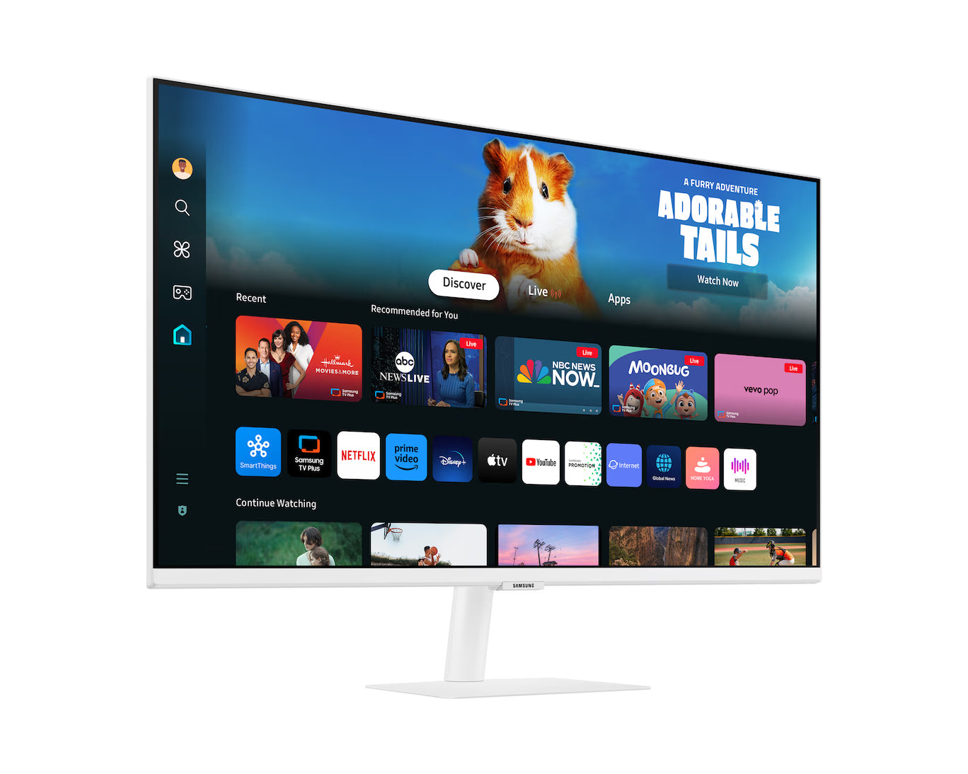 Samsung M50D LS27DM501EMXUE Smart Monitor - 27" FHD VA / 60Hz / 4ms / Smart TV Apps / HDMI / USB / Bluetooth / White - Monitor