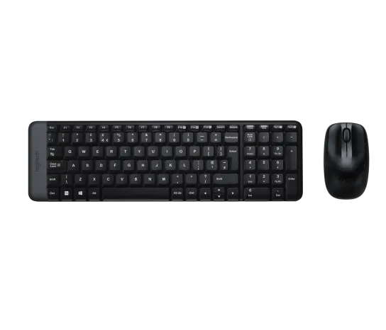Logitech MK220 Wireless Compact Keyboard and Mouse Combo - 2.4GHz Wireless / Compact Design / Optical Mouse / Black - Keyboard & Mouse