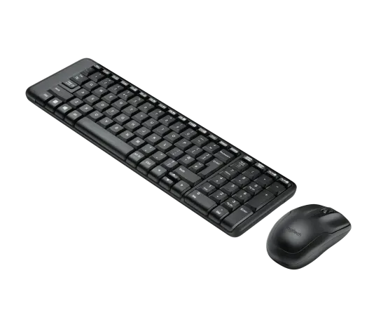 Logitech MK220 Wireless Compact Keyboard and Mouse Combo - 2.4GHz Wireless / Compact Design / Optical Mouse / Black - Keyboard & Mouse