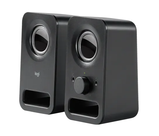 Logitech Z150 Multimedia Stereo Speakers - 3W RMS / 3.5mm Audio / Compact Stereo Speakers / Black - Speakers