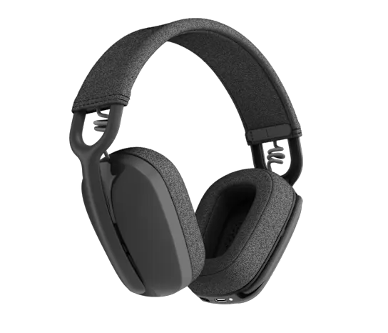 Logitech Zone Vibe 100 Wireless Headset - Bluetooth 5.2 / Noise-Canceling Microphone / Up to 20 Hours Battery / USB-C Charging / 1YW - Black